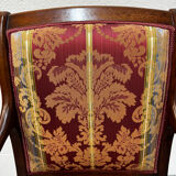 Pair of cross-back armchairs, Empire style, 19th century.