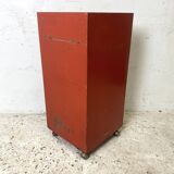 Vintage red metal architect's trolley