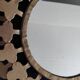 Miroir rond en métal doré