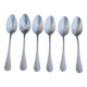 Set of 6 silver-plated metal soup spoons Uni Plat