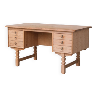 Danish Mid-Century Oak Desk attr. to Henning Kjaernulf