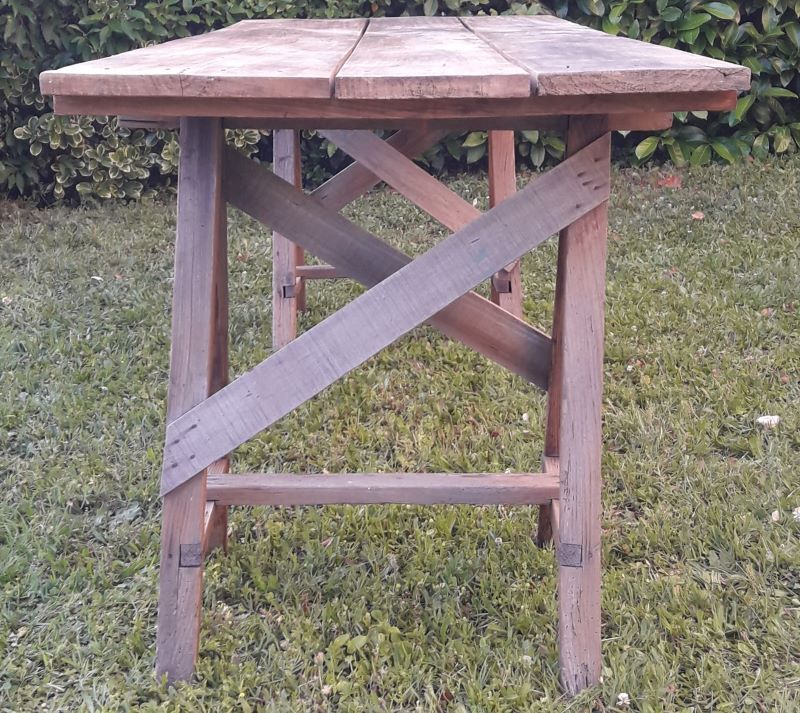 table tréteaux 2m atelier campagne ancienne