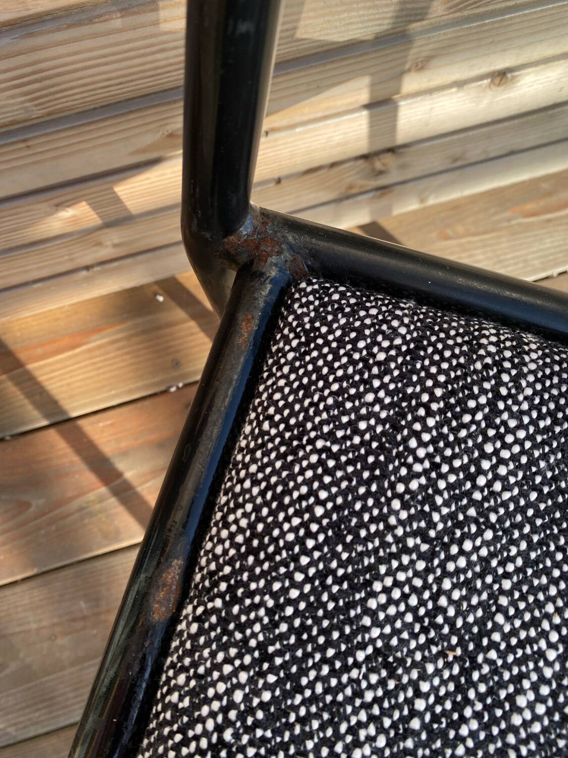 Black metal chair Mallet Stevens