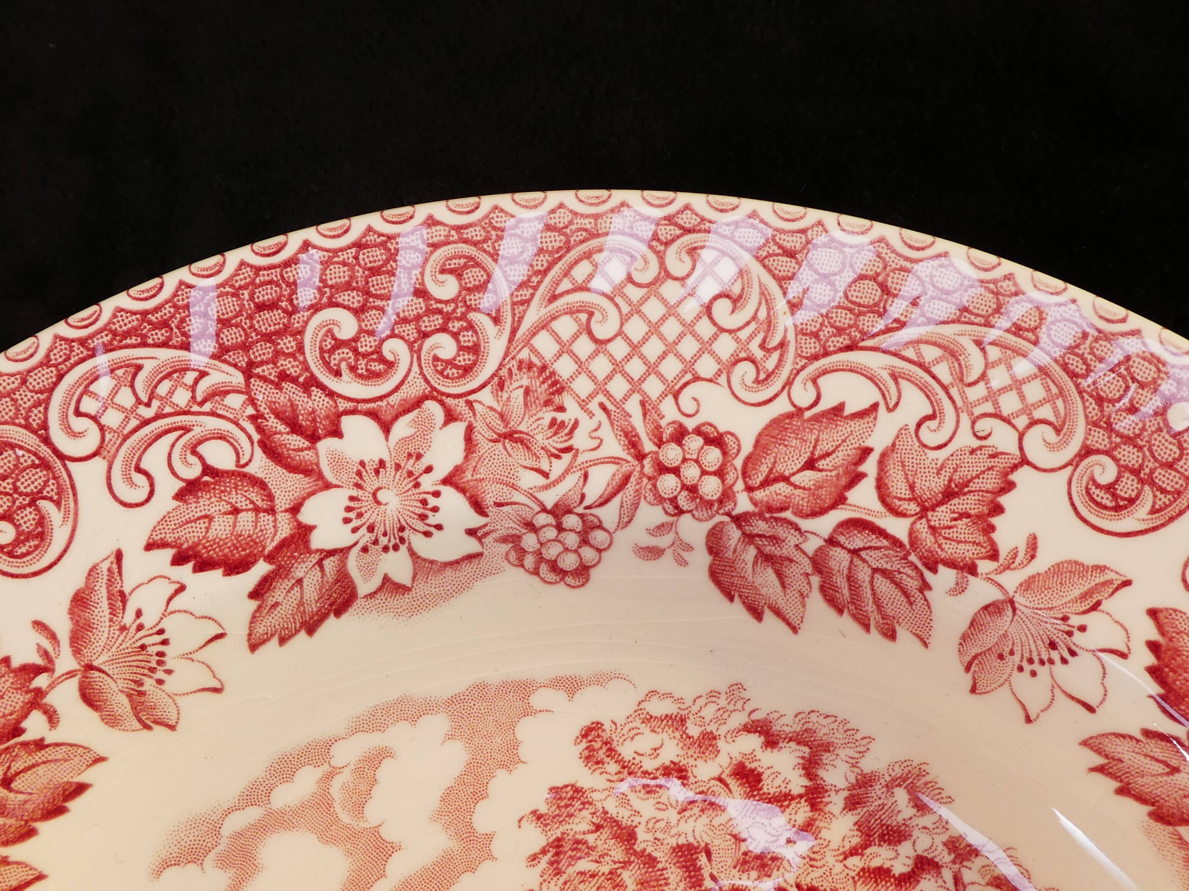 6 assiettes creuses barrats staffordshire made in england elizabethan
