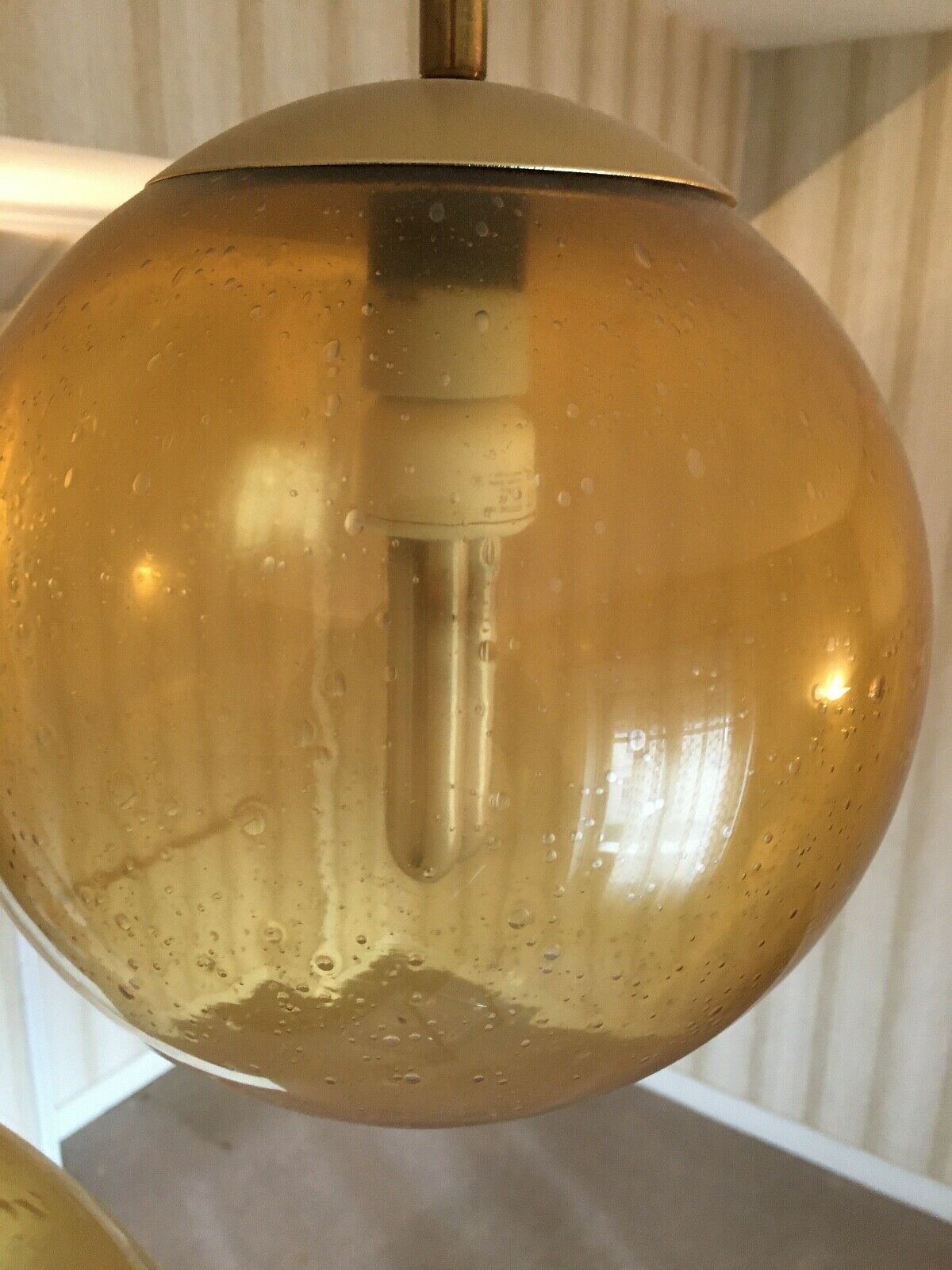 Suspension light ball vintage from Biot glassware
