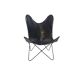 Lounge chair - Butterfly chair - leather - metal - 1990s