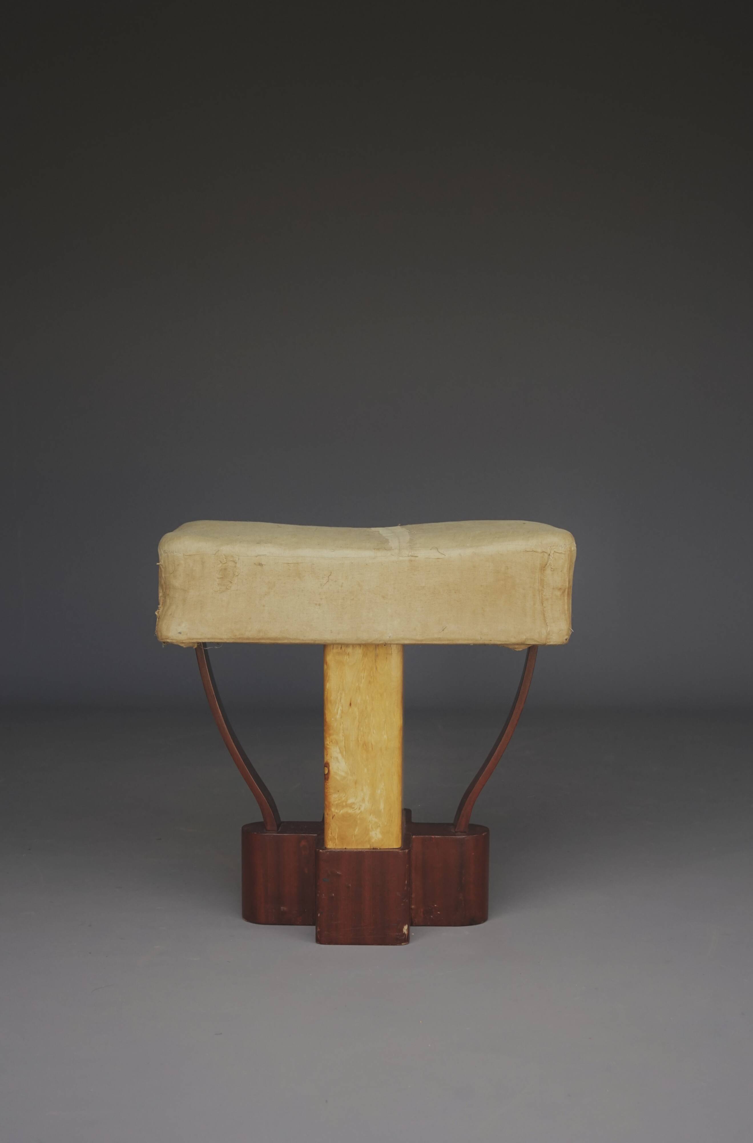 Tabouret de coiffeuse Art déco. Années 1930