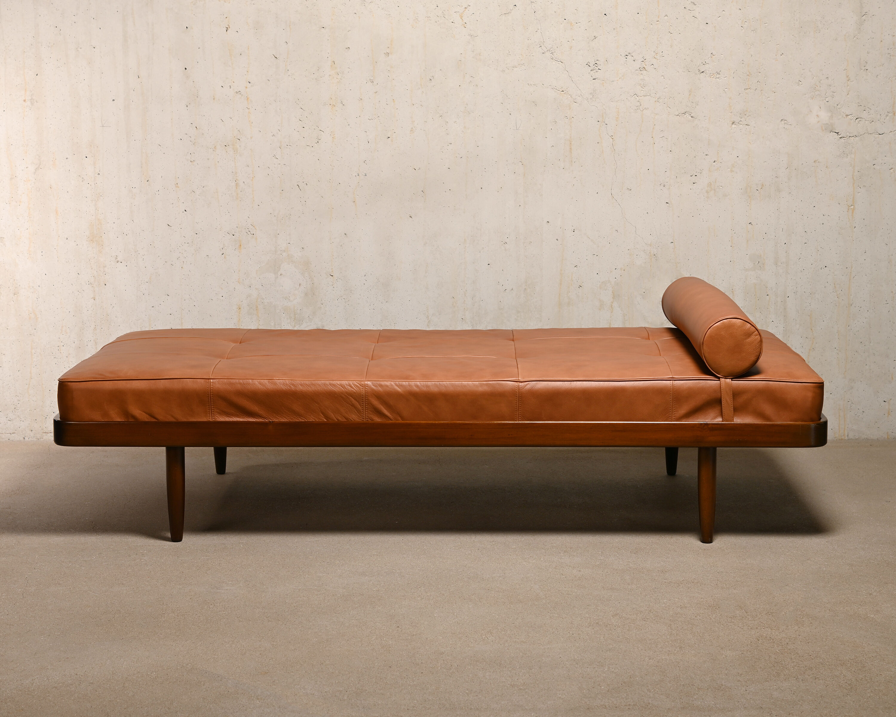 Scandinavian Daybed in Cognac Leather for Horsens Møbelfabrik, Denmark