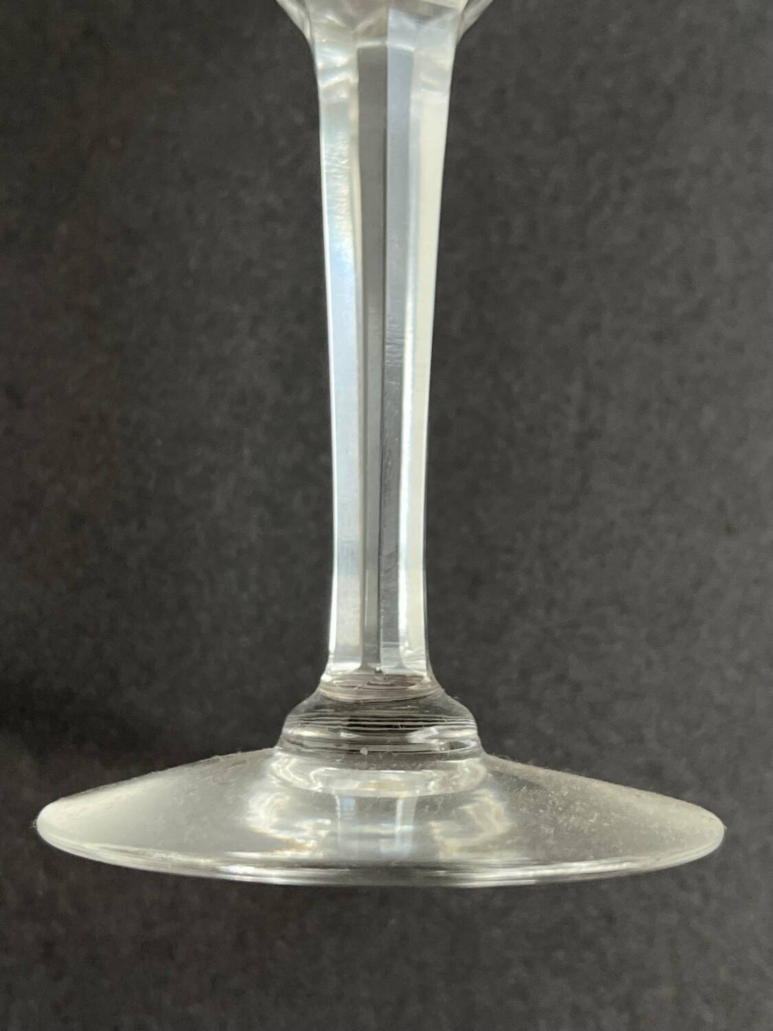6 crystal wine glasses