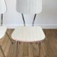Pair of white Formica chairs 70s