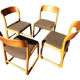 Set of 4 Baumann sleigh chairs