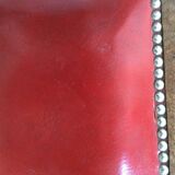 Set of 2 vintage red wooden chairs