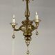 Murano glass lantern mordoré, three arms of light