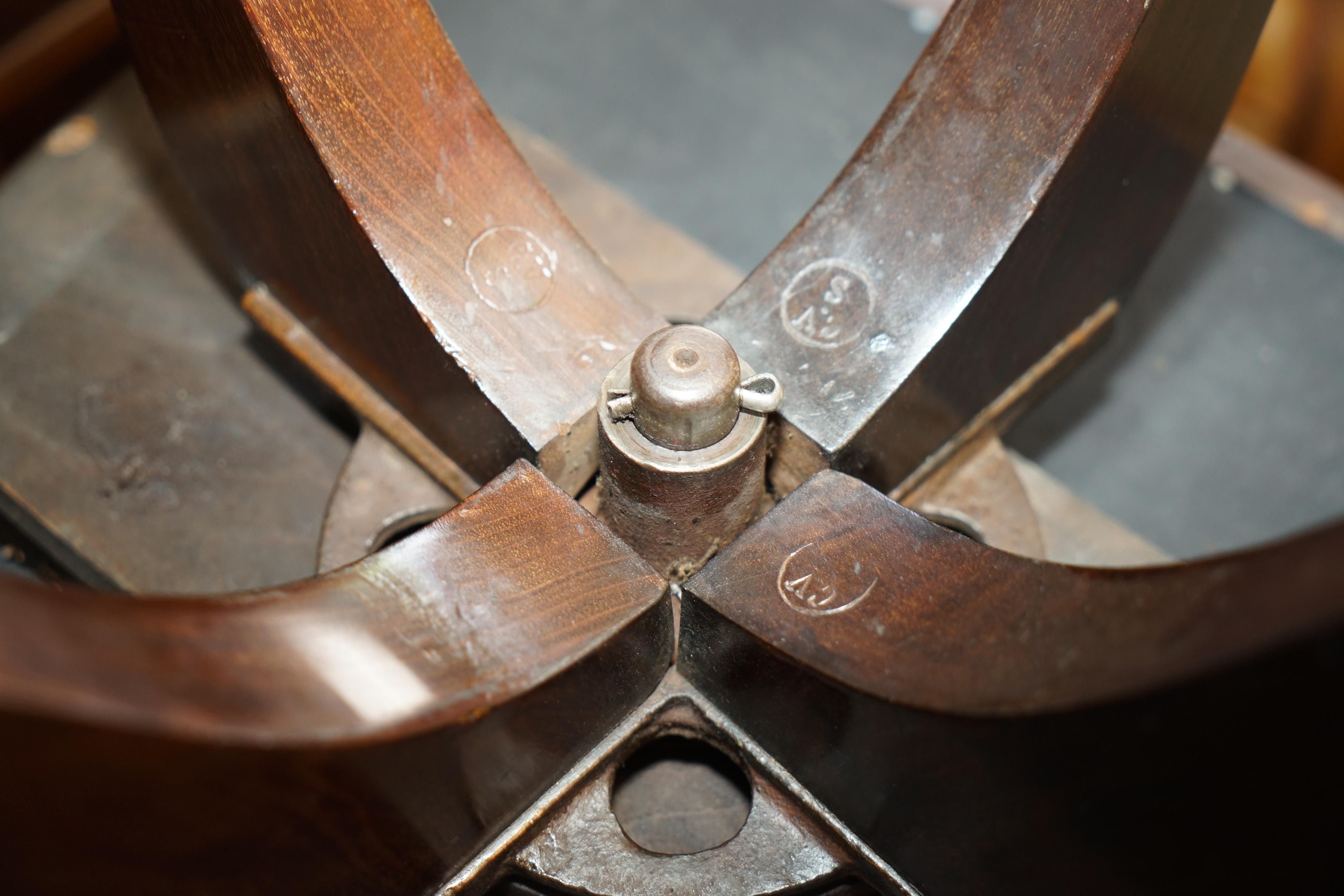 Victorian captain's chair in leather restored by Cornelius V Smith.