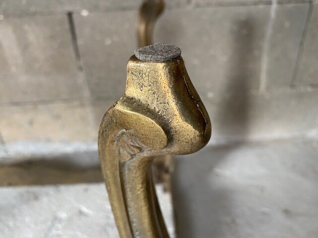 Onyx coffee table base vintage brass 1950