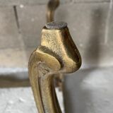 Onyx coffee table base vintage brass 1950