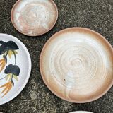5 vintage handmade plates