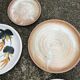 5 vintage handmade plates