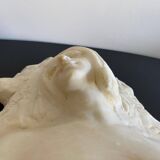 Marble sculpture representing La Vallière 20th century by J. Morrini