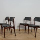Model 49 Rosewood Dining Chairs by Erik Buch for Oddense Maskinsnedkeri / O.D. Møbler, 1960s.