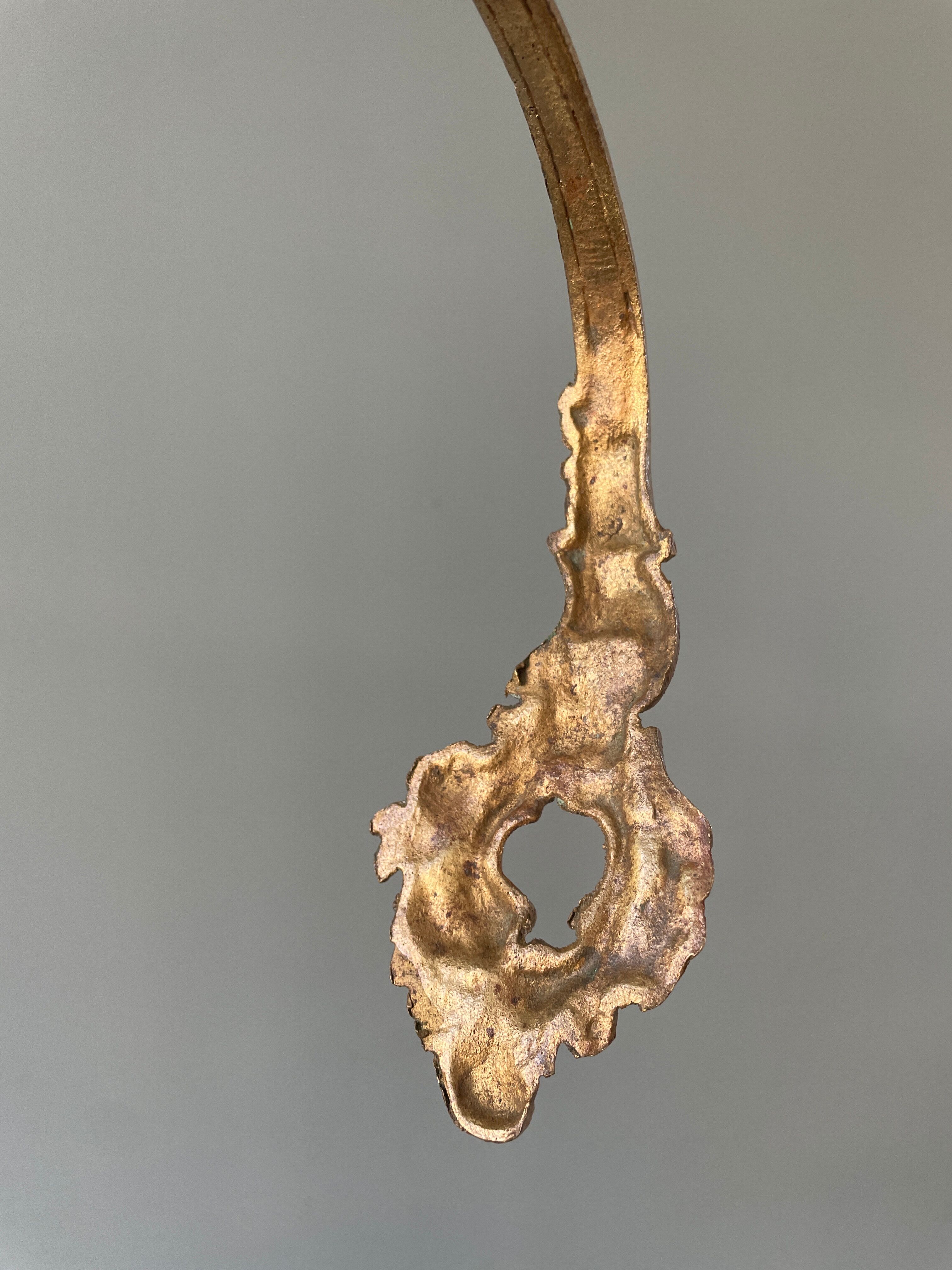 Paire de porte embrasses en bronze doré Napoléon III