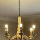 Antique chandelier in eastern faience, to be re-electrified, sold dismantled circa 1930