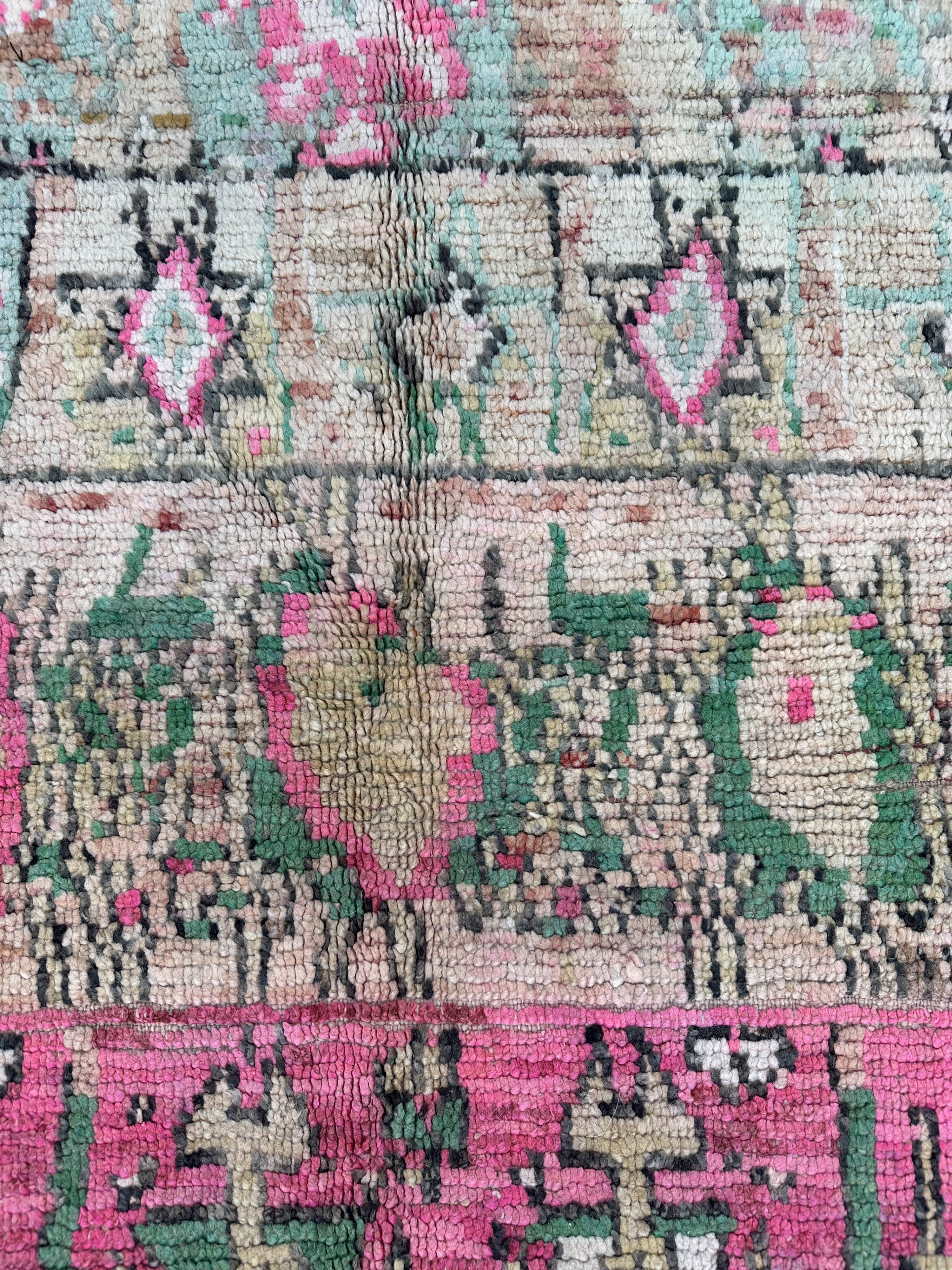 Neutral Boujad Moroccan rug - 202 x 173 cm