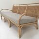 3-seater rattan and canning sofa