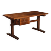 Bureau d’écriture vintage en placage de bois exotique, design, Italie, années 1960