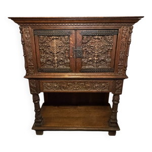 Buffet ancien en bois - style henri