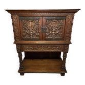 Antique carved wooden buffet in Renaissance style, Henry II