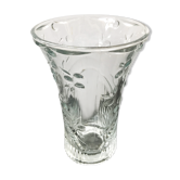 Vase design verre moulé décor cerises vintage