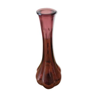 Small purple glass vase