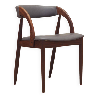 Chaise en teck, design danois, années 1970, fabricant : Orte Mobelfabrik