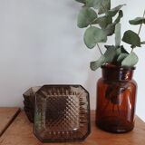4 ramequins en verre ambré