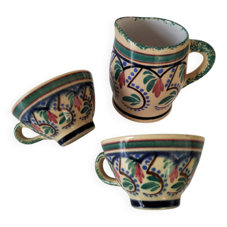 Tasses et pot à lait Keraluc Quimper