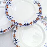 6 assiettes plates anciennes Moulin des Loups