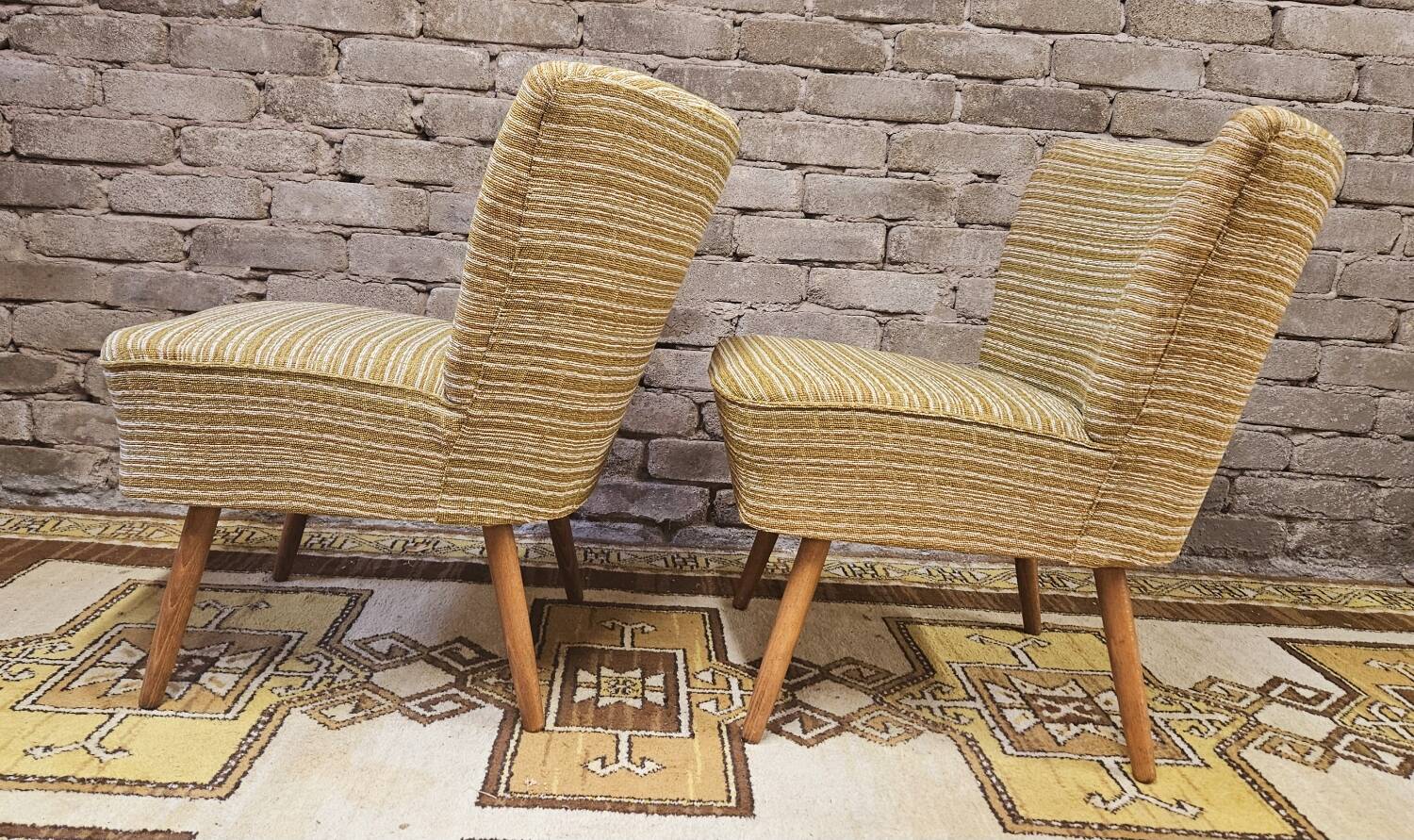 Pair of vintage 1960s cocktail armchairs