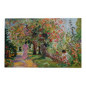 Yvonne Cheffer Delouis: The Garden in Spring, original signed lithograph