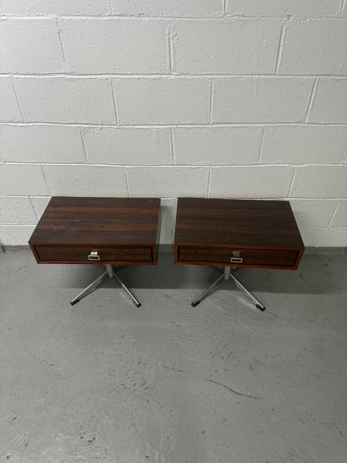 Paire de chevets vintage Palissandre de Rio