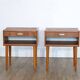 Pair of vintage Scandinavian teak bedside tables 1960