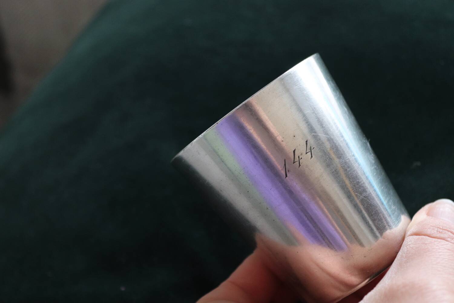 Antique silver-plated timbale – Maison Hénin & Cie