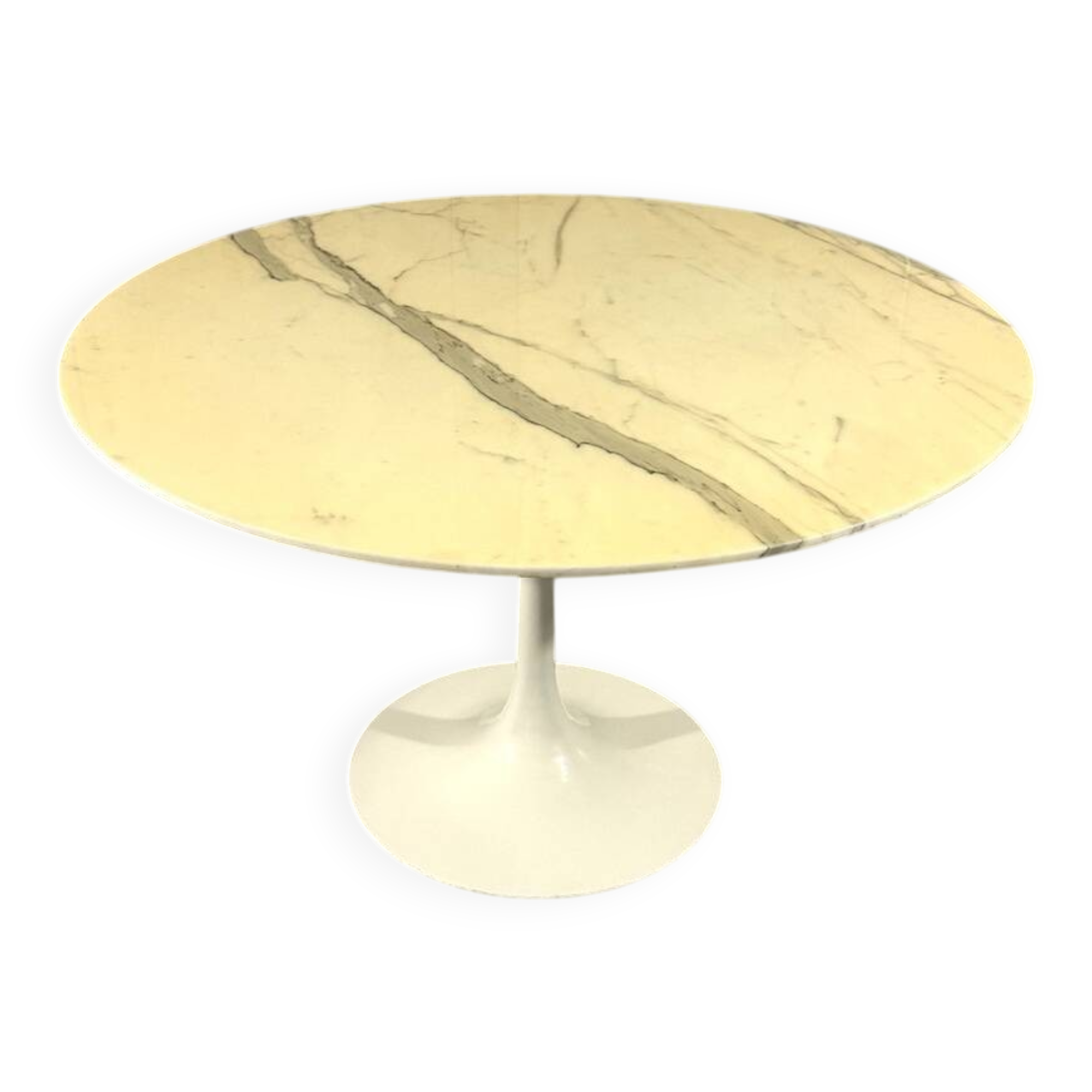 Round marble dining table with tulip foot 1960’s