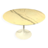 Round marble dining table with tulip foot 1960’s