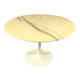 Table à manger ronde en marbre avec pied tulipe des années 1960.