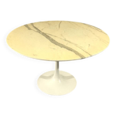 Round marble dining table with tulip foot 1960’s