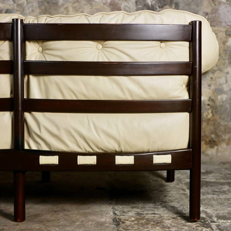Scandinavian leather sofa by Sven Ellekaer for Coja, 1970