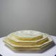 Octagonal capiz shell bowls/trays, vintage Asia from the 1970s-1980s.