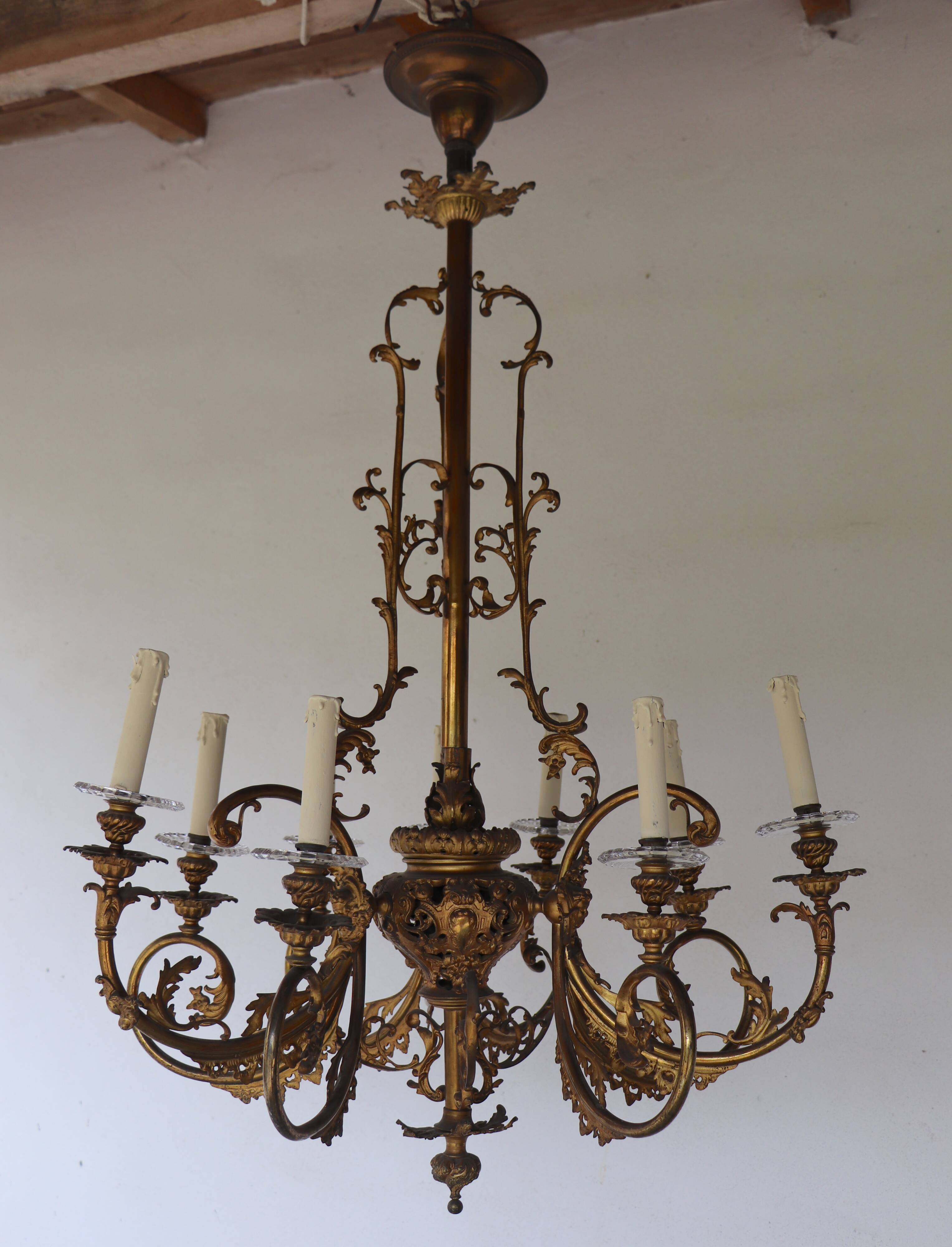 Golden bronze lustre XlX angelots