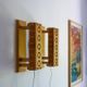 Mid-century modern pine wall sconces from Vemdalia, Sweden, 1975, set of 2